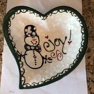 Expressly Yours vintage collectible snowman handmade bowl